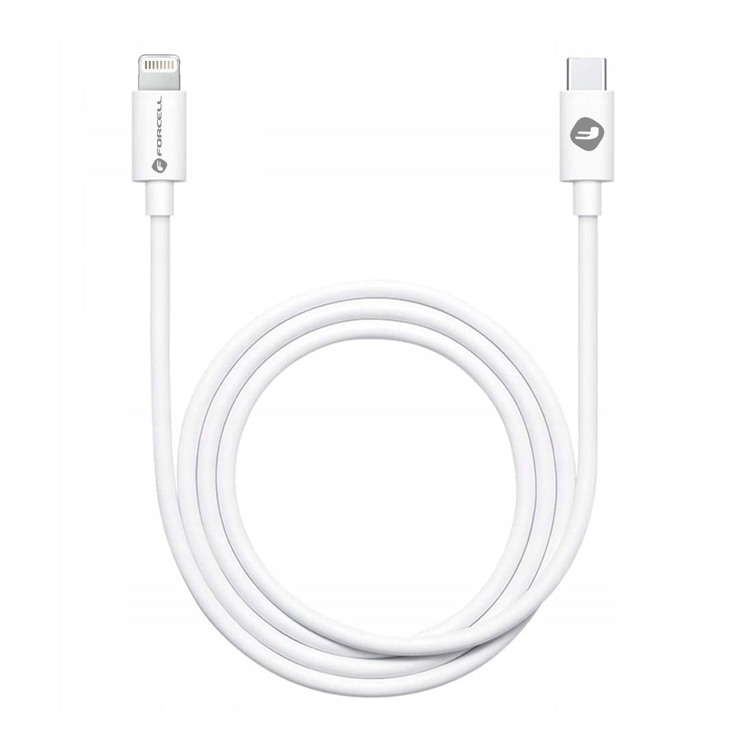 FORCELL C291 kabel Typ C do Lightning PD 27W TUBA 1 m biały - obrazek 3