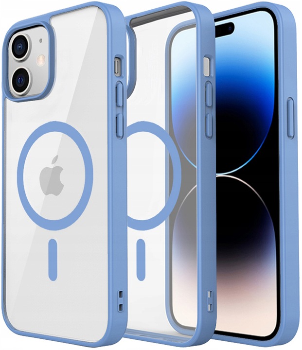 Etui CLEAR CASE kompatybilny z MagSafe do iPhone 12 Mini Sierra Blue - obrazek 2
