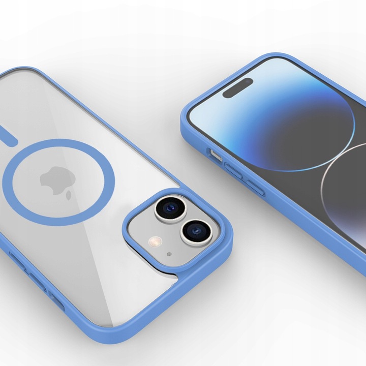 Etui CLEAR CASE kompatybilny z MagSafe do iPhone 12 Mini Sierra Blue - obrazek 3