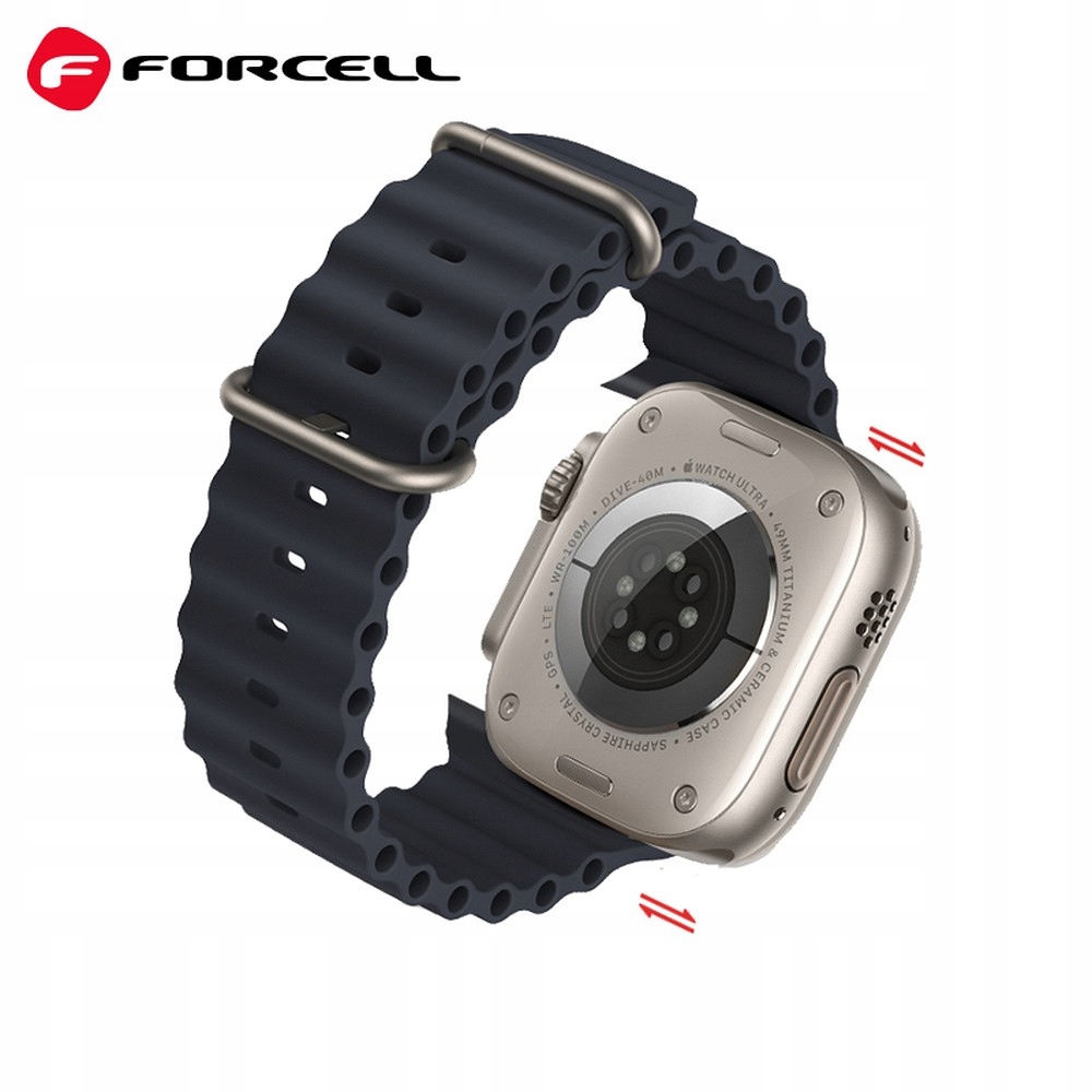 FORCELL F-DESIGN FA12 pasek do APPLE Watch 38 / 40 / 41 mm niebieski - obrazek 2
