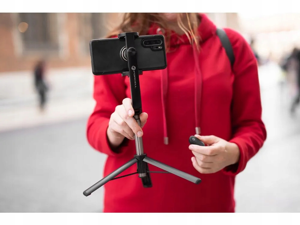 FORCELL selfie stick kijek na telefon 70cm statyw tripod + pilot bluetooth - obrazek 9