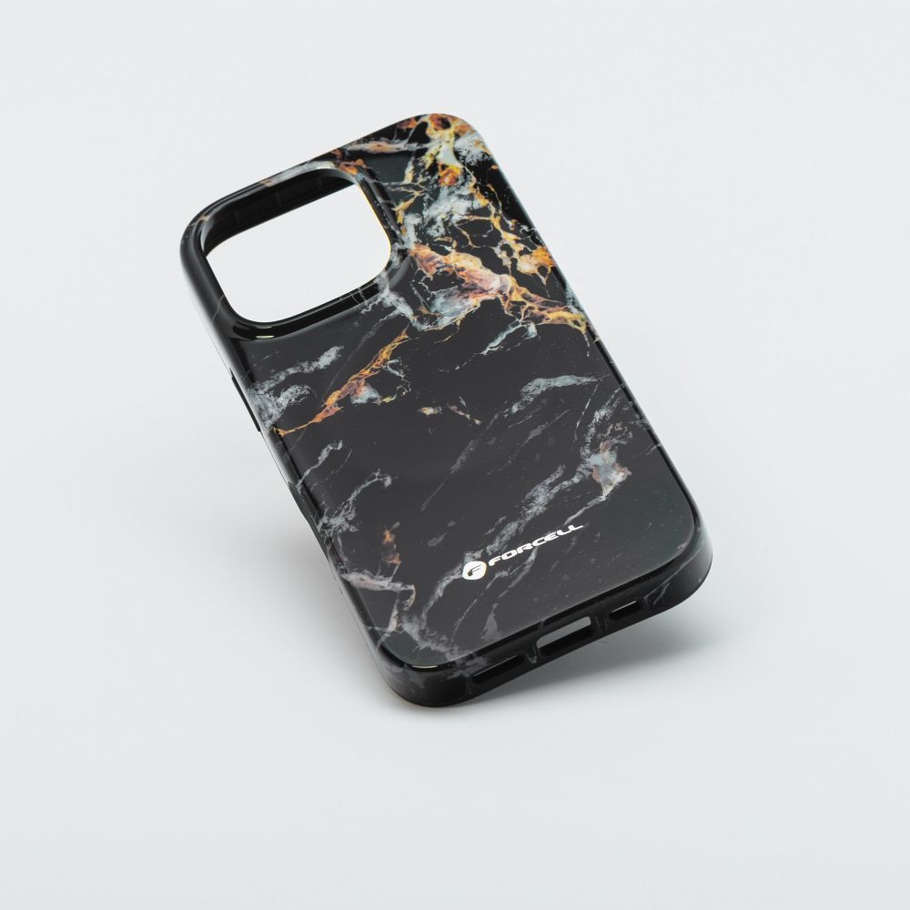 Plecki Forcell do Apple iPhone 16 Mirage czarny marmurkowy - obrazek 4