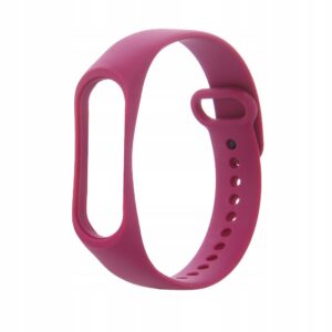 Pasek silikonowy do Xiaomi Mi Band 5,Mi Band 6, Mi Band 7 malinowy