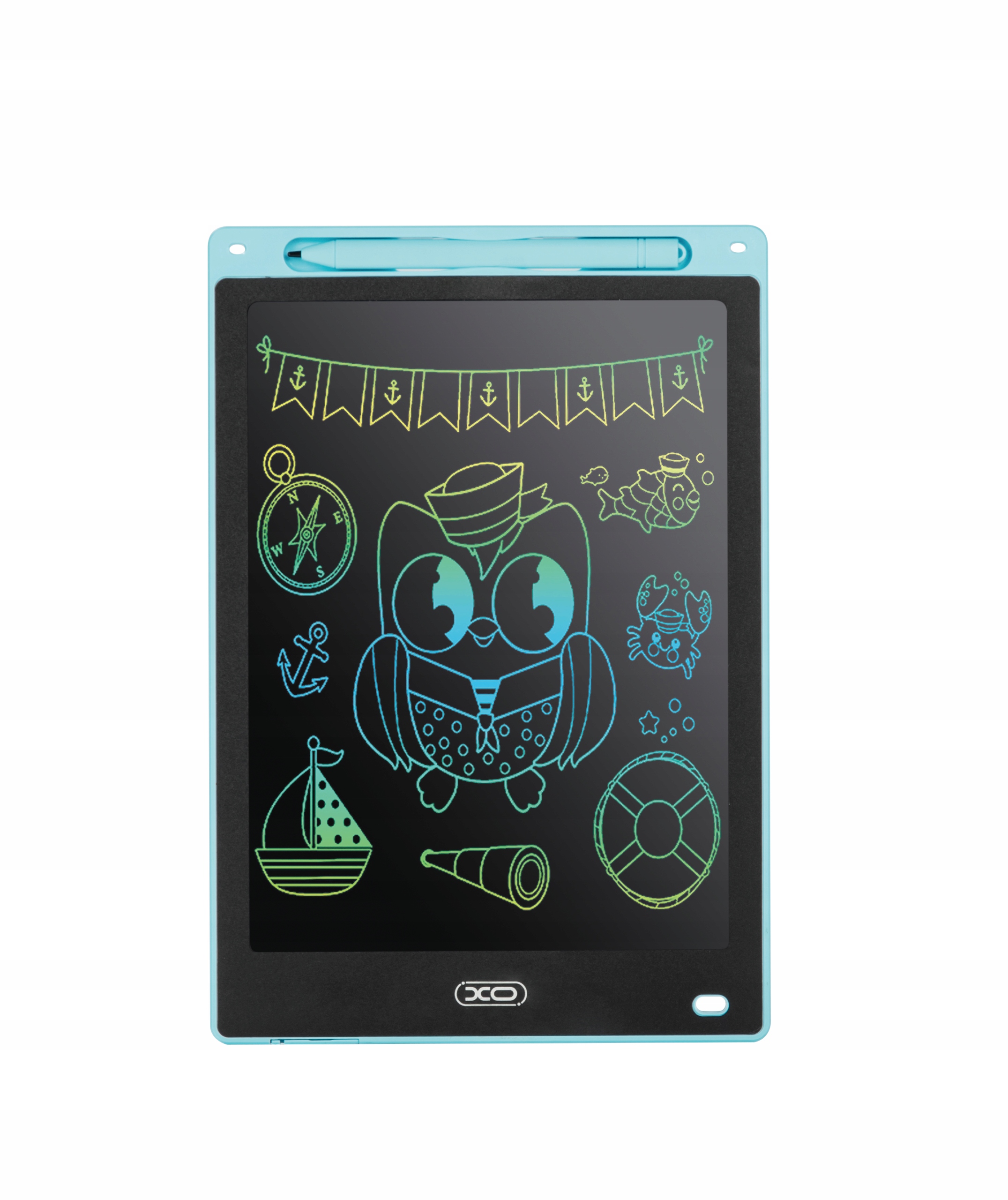 Znikopis tablet graficzny do rysowania LCD 10" cali niebieski z rysikiem