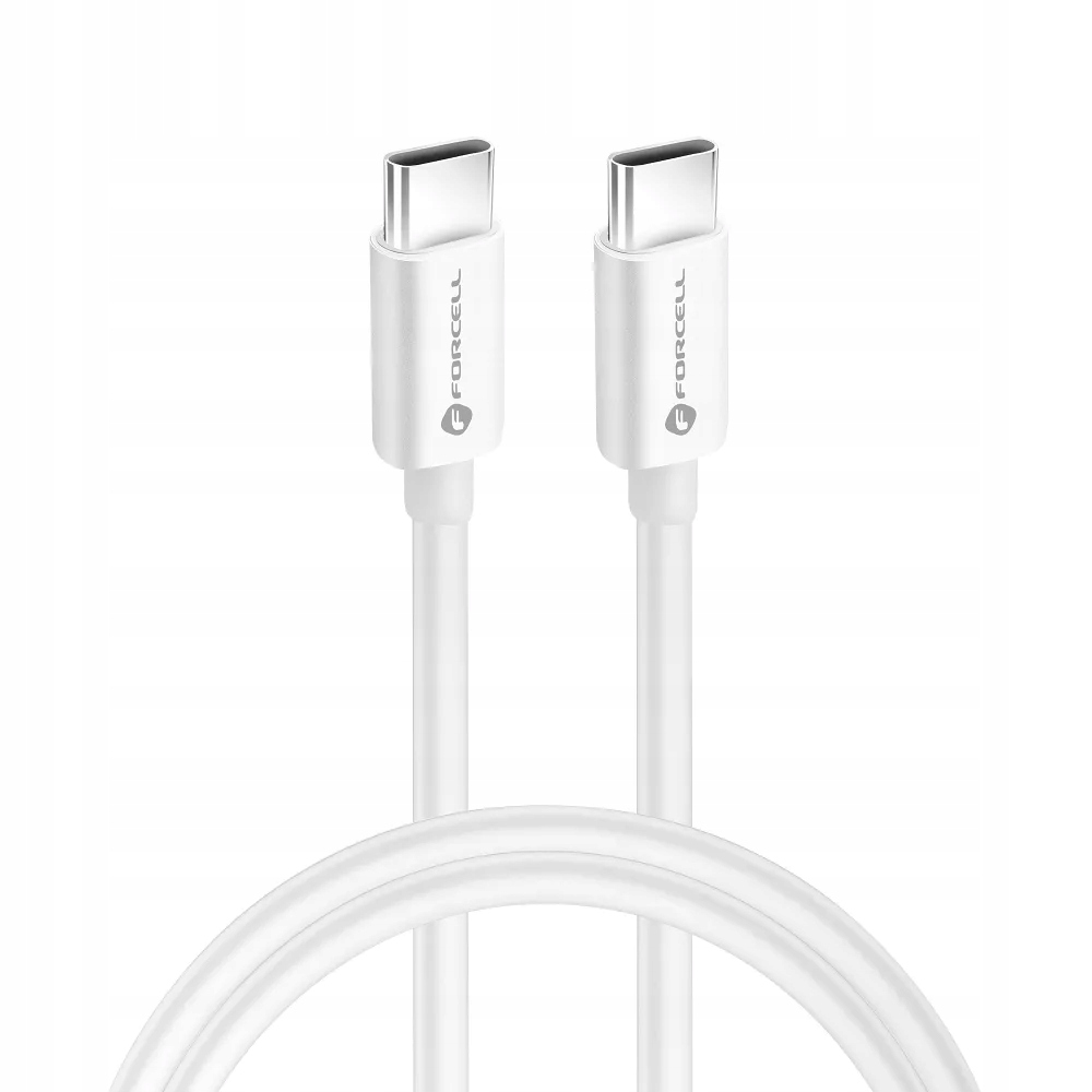 FORCELL F-ENERGY C339 kabel Typ C do Typ C PD QC4.0 5A 100W 1 m biały - obrazek 2