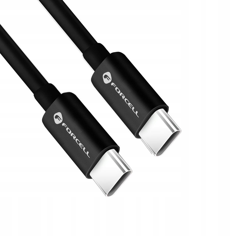 FORCELL F-ENERGY C338 kabel Typ C do Typ C PD QC4.0 3A 60W 1 m czarny - obrazek 3