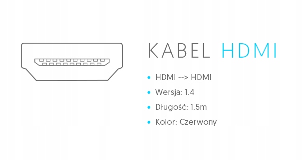 Kabel HDMI Lexton RTV002754 czerwony 1,5m - obrazek 4