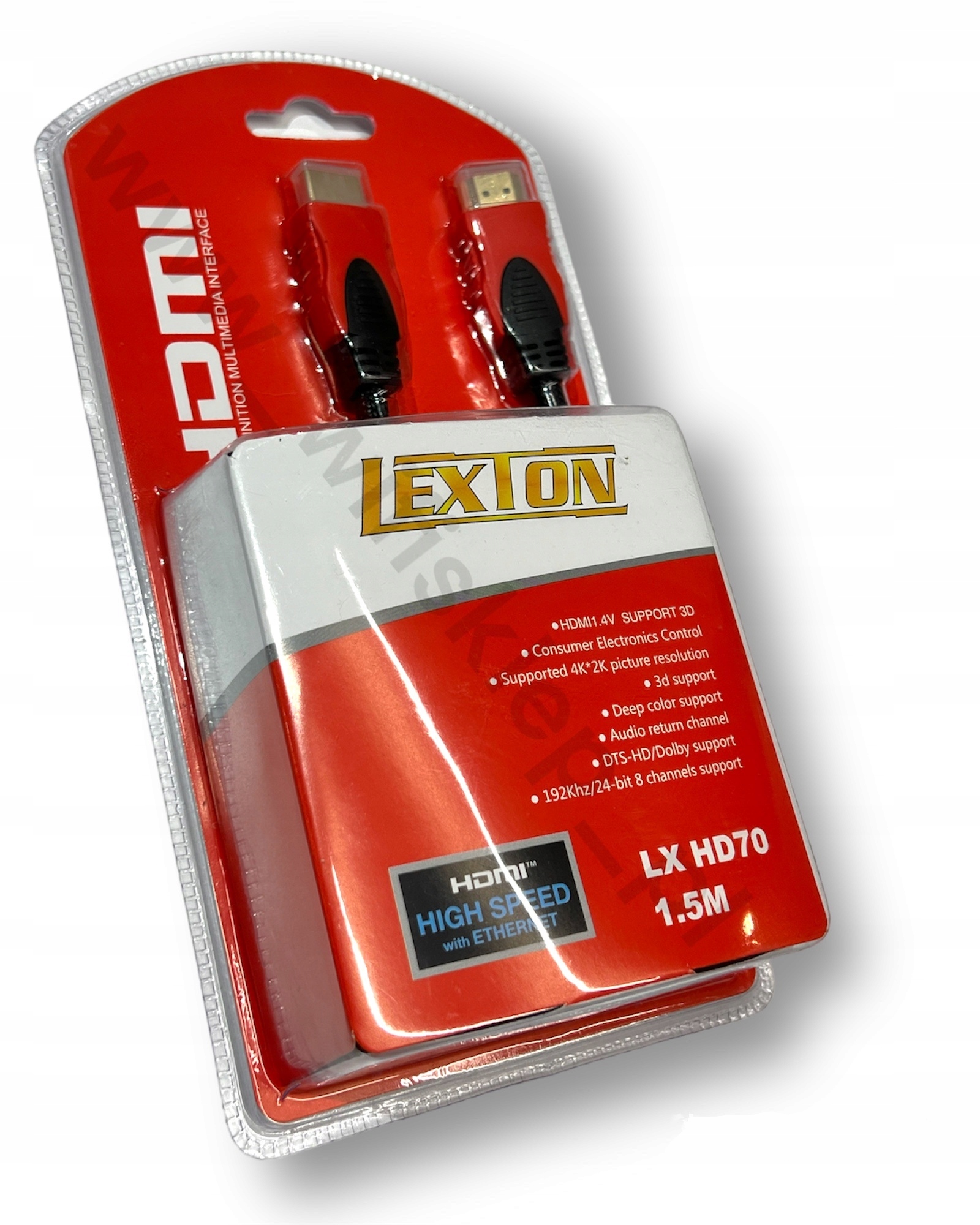 Kabel HDMI Lexton RTV002754 czerwony 1,5m - obrazek 8