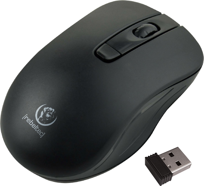 Mysz bezprzewodowa Rebeltec STAR Black optyczna 800-1600DPI 3 przyciski