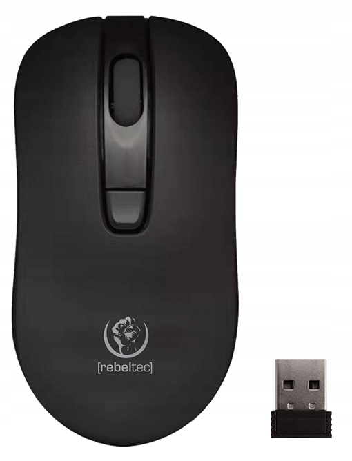 Mysz bezprzewodowa Rebeltec STAR Black optyczna 800-1600DPI 3 przyciski - obrazek 2