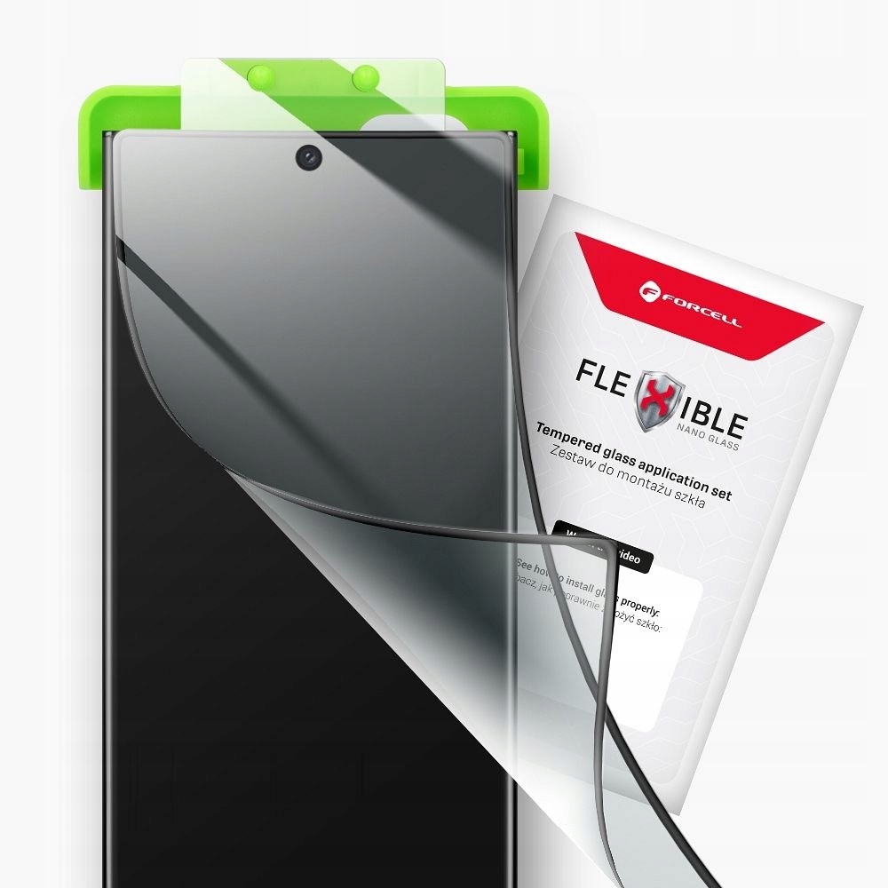 FORCELL Flexible 5D szkło hybrydowe do Apple iPhone 16 PRO antybakteryjne - obrazek 4