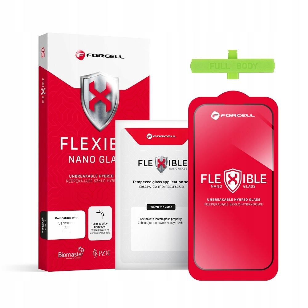 FORCELL Flexible 5D szkło hybrydowe do Apple iPhone 16 PRO antybakteryjne - obrazek 9