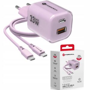 SZYBKA ŁADOWARKA SIECIOWA GAN3 33W USB+USB-C + KABEL TYPE-C DO TELEFONU