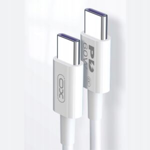 Kabel XO USB typ C - USB typ C 1 m biały