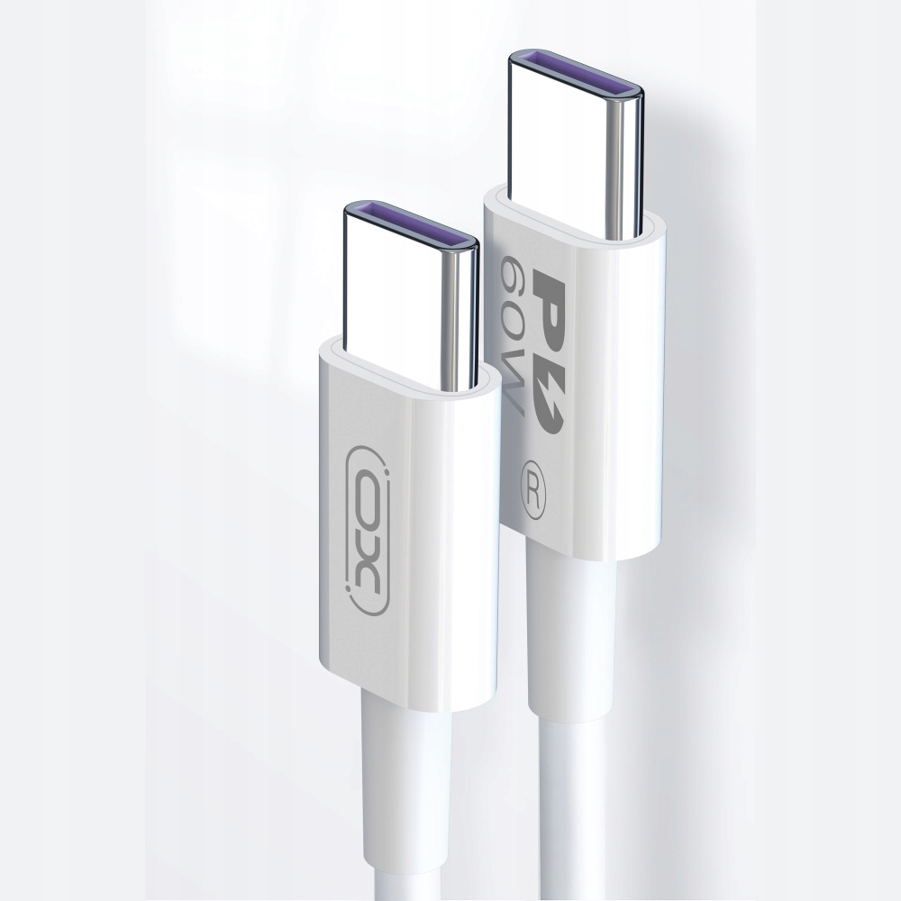 Kabel XO USB typ C - USB typ C 1 m biały