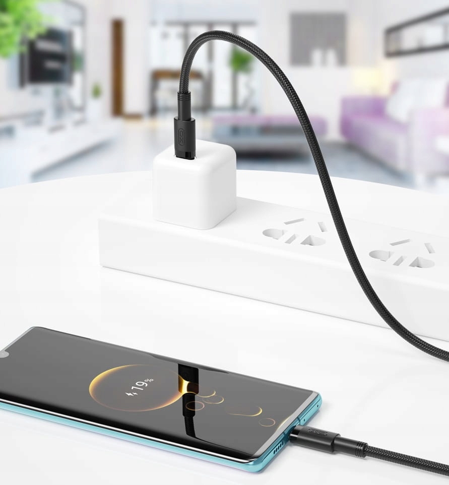 Kabel XO USB typ C - USB typ C 1,5 m czarny - obrazek 4