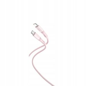Kabel XO USB typ C - USB typ C 1 m różowy