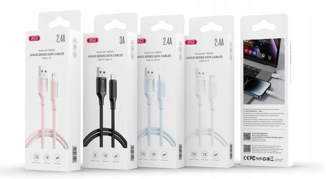 Kabel XO USB - Apple Lightning 1 m czarny - obrazek 3