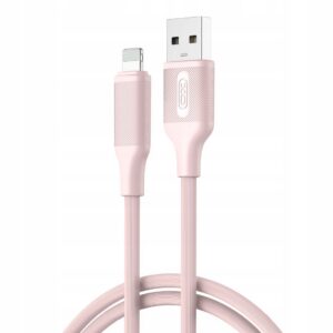 Kabel XO USB - Apple Lightning 1 m różowy