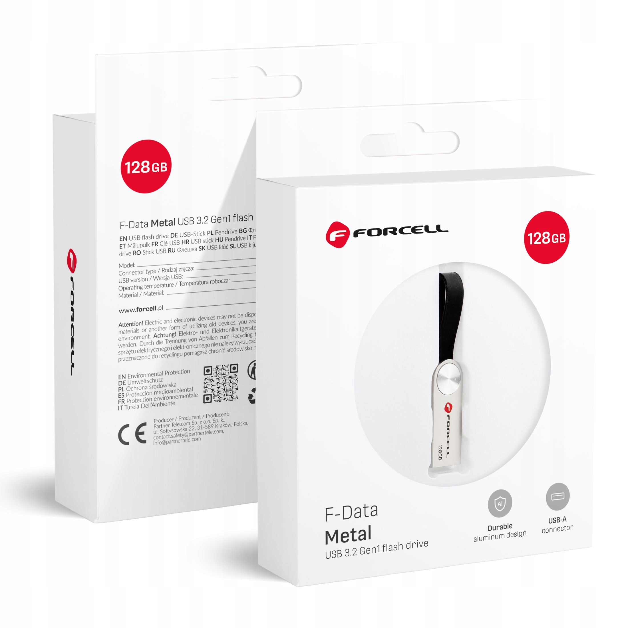 Pendrive Forcell f-data 128 GB USB 3.2 srebrny - obrazek 2