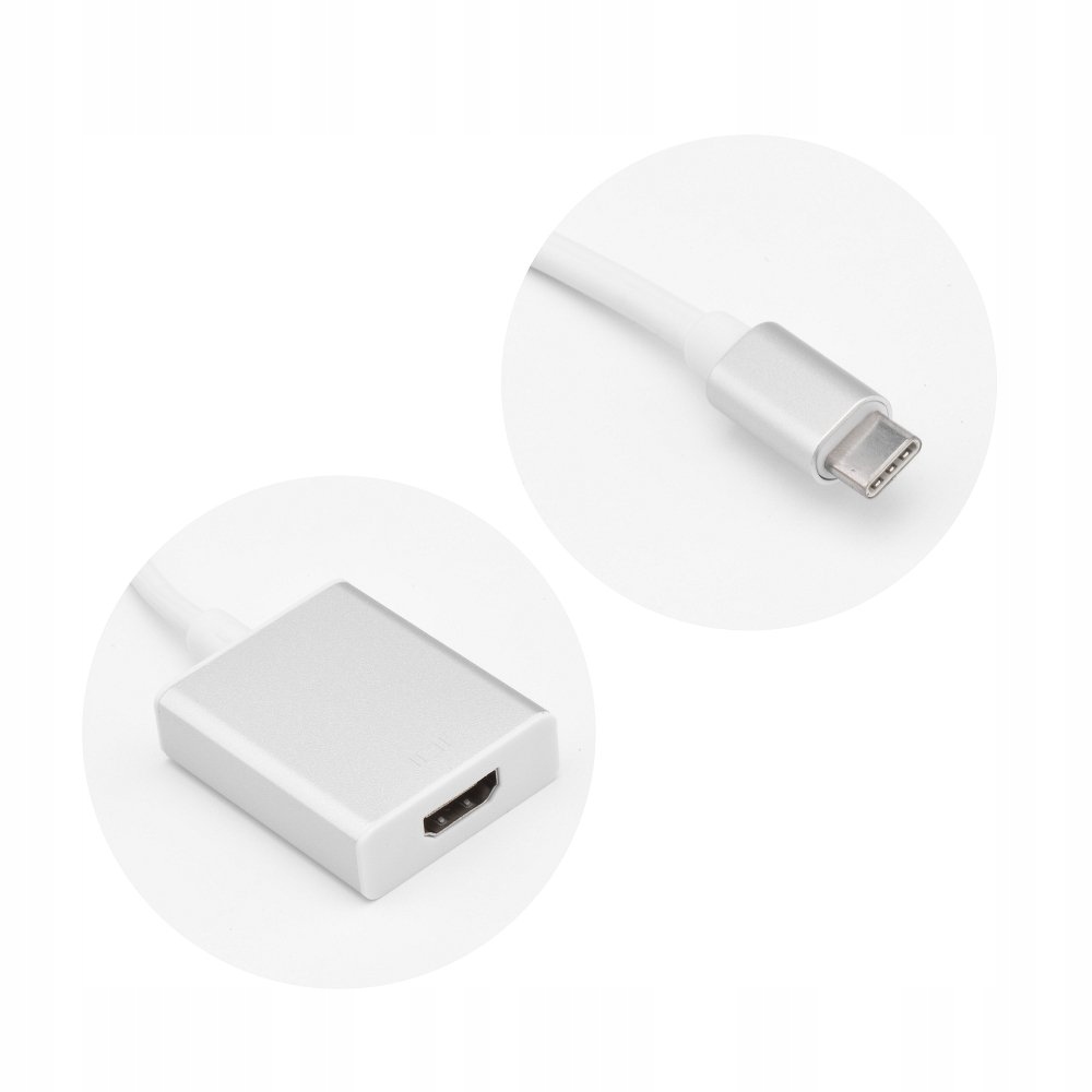 Kabel HDMI (żeński) do Typ C 3.1 (męski) Plug & Play 4K - obrazek 2