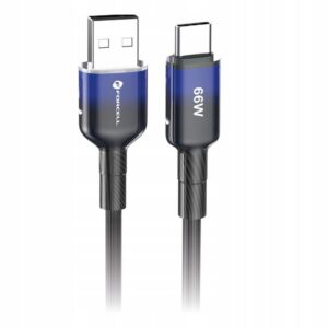 Kabel Forcell USB - USB typ C 1 m czarny