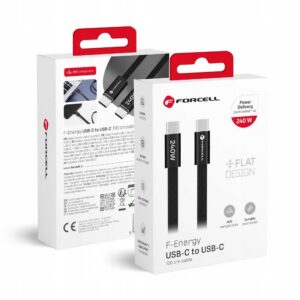 Kabel Forcell USB typ C - USB typ C 1,2 m czarny