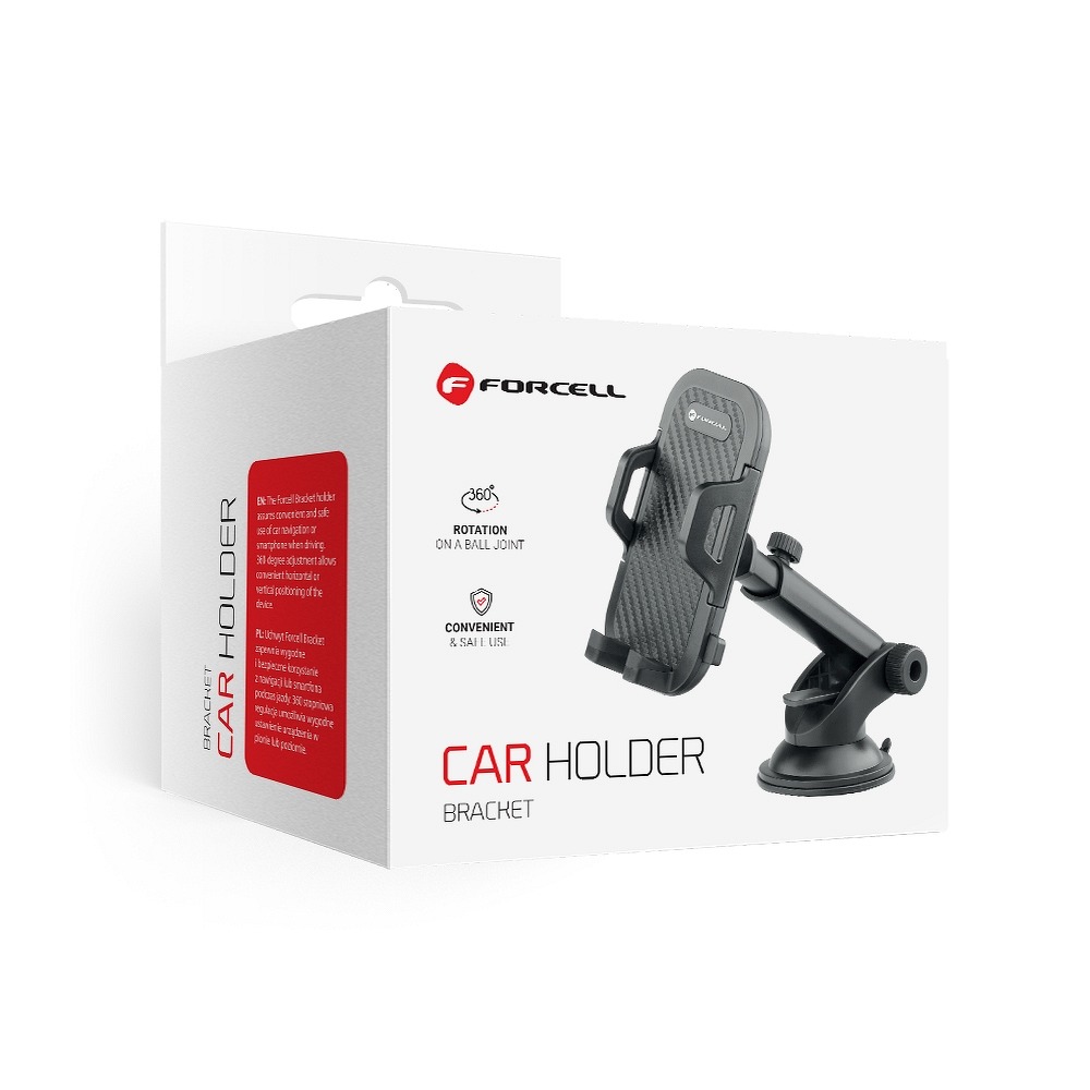 Uchwyt na telefon do samochodu uniwersalny Forcell F-Grip Carbon Bracket - obrazek 5