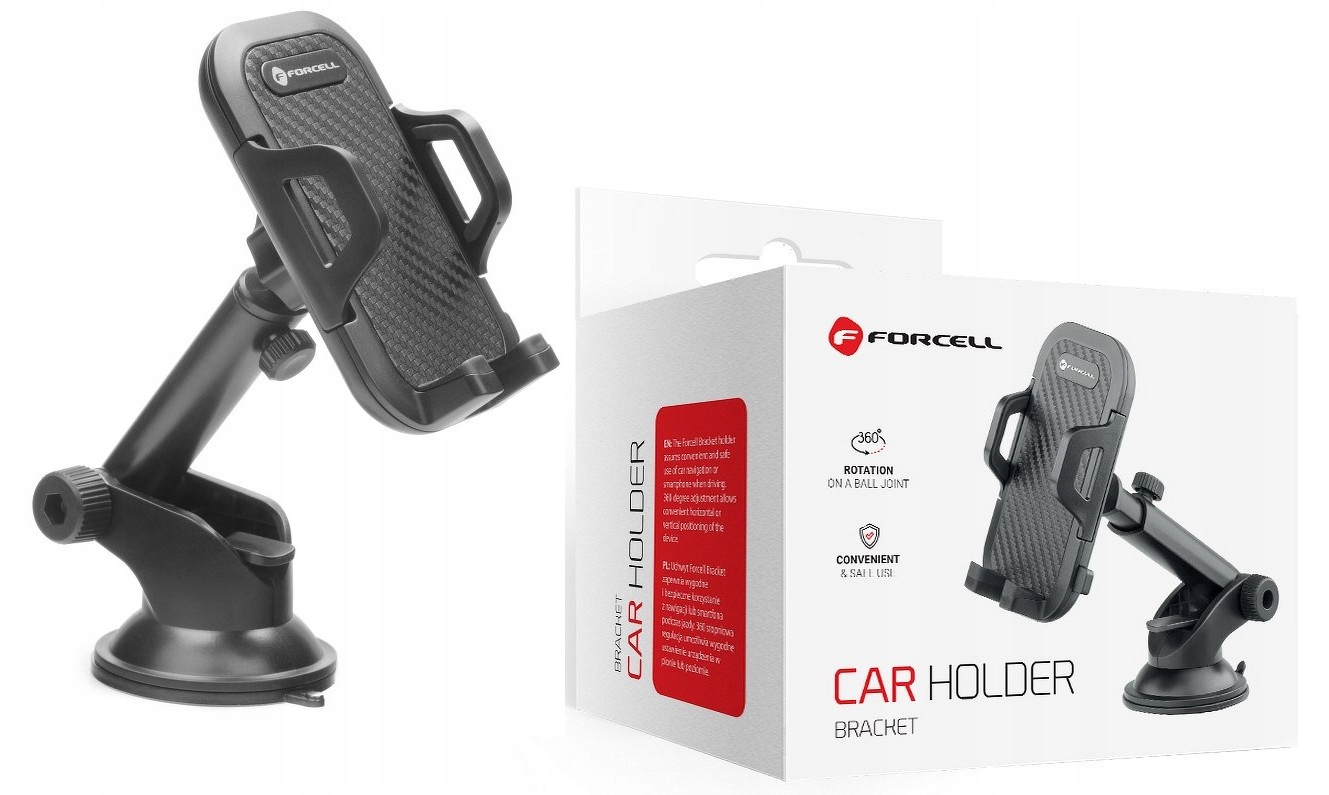 Uchwyt na telefon do samochodu uniwersalny Forcell F-Grip Carbon Bracket - obrazek 6