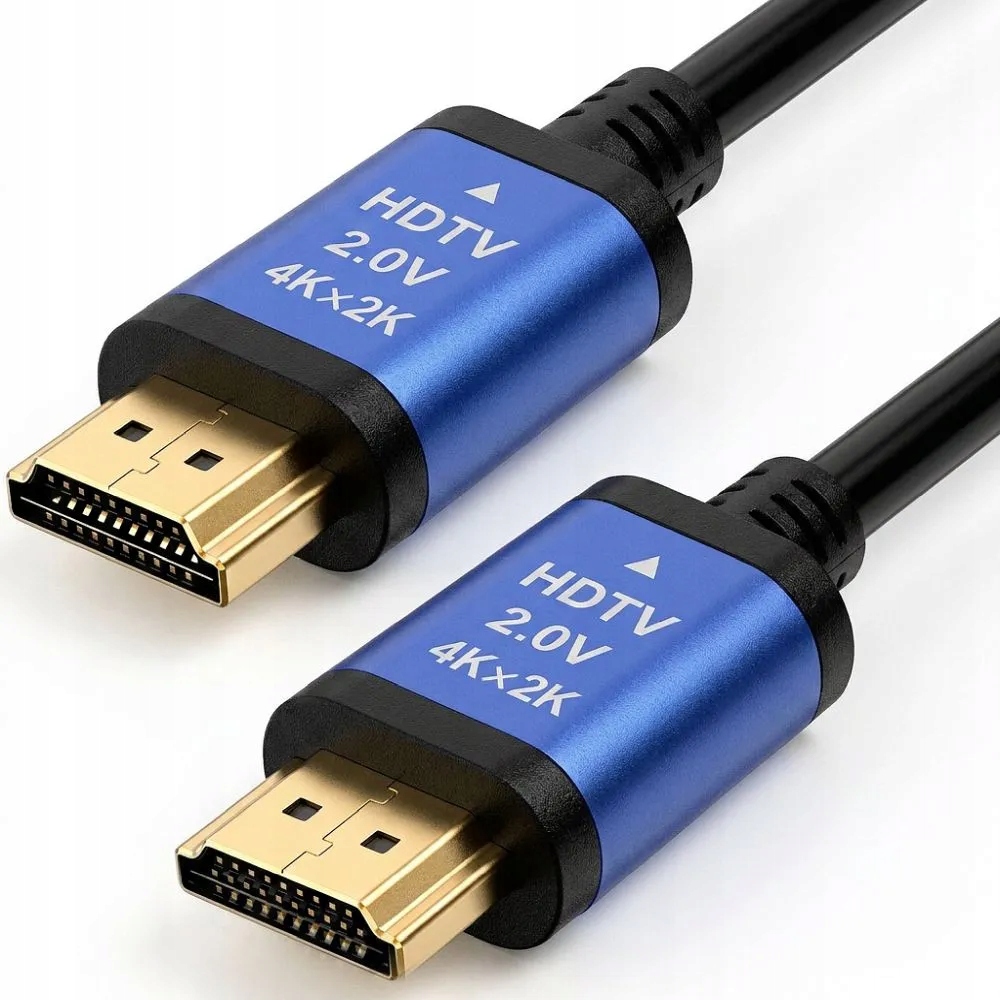 Kabel HDMI 2.0 Blue Star 4K 120Hz -High Speed, HDR, ARC,18Gbps 1,5m czarny - obrazek 2