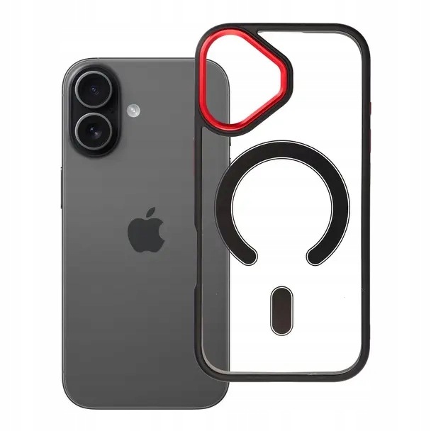 Etui na iPhone 17 Color Edge Mag Cover zgodne z MagSafe czarno czerwone