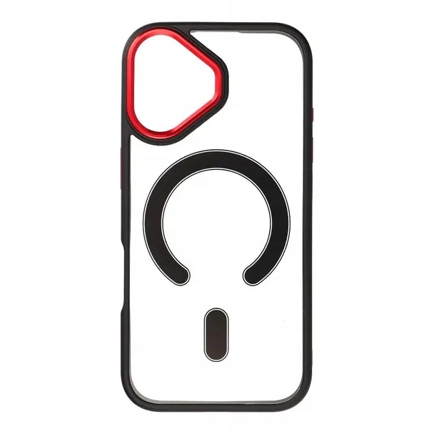 Etui na iPhone 17 Color Edge Mag Cover zgodne z MagSafe czarno czerwone - obrazek 2
