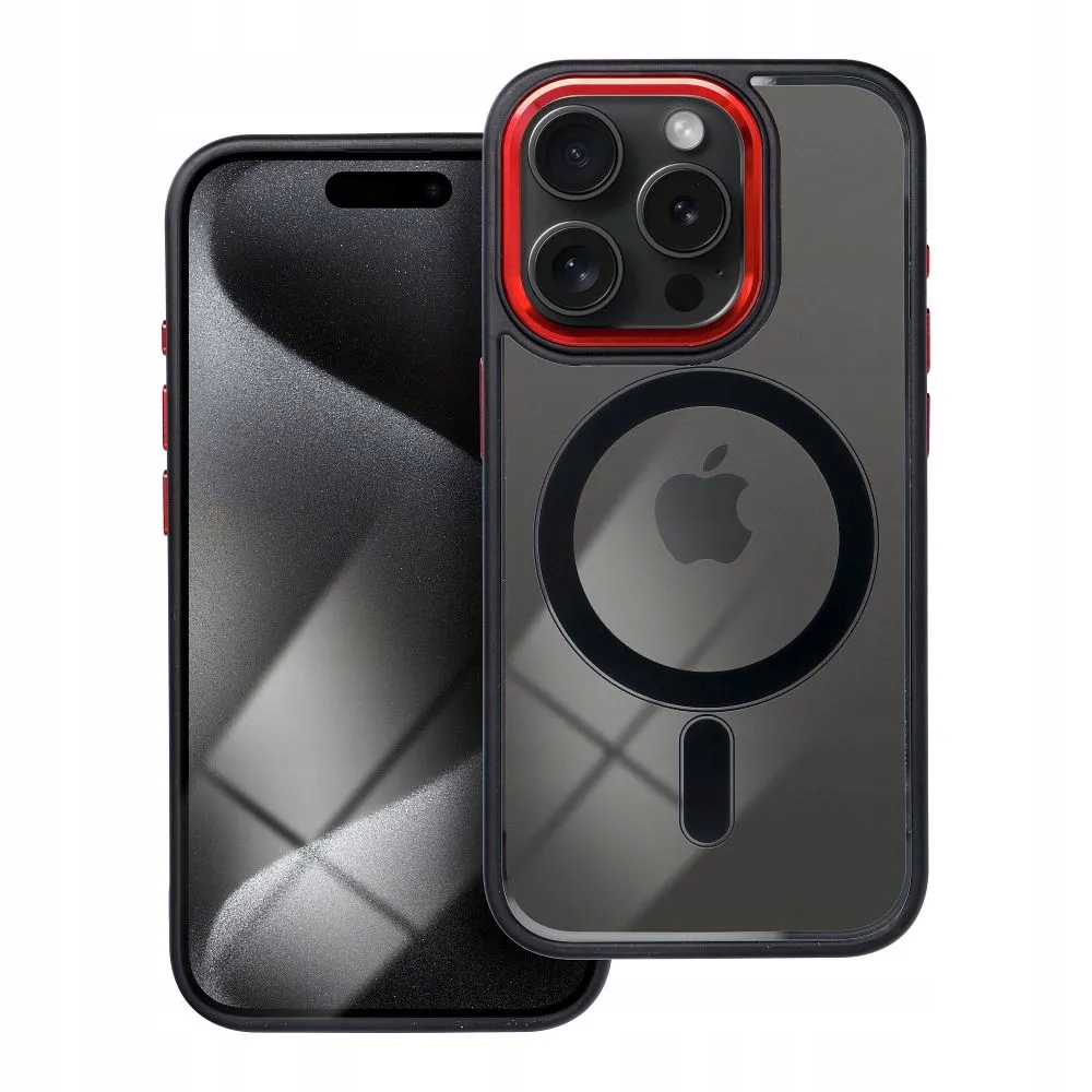 Etui na iPhone 17 Pro Max / 18 Pro Max Color Edge MagSafe czarno czerwone - obrazek 5