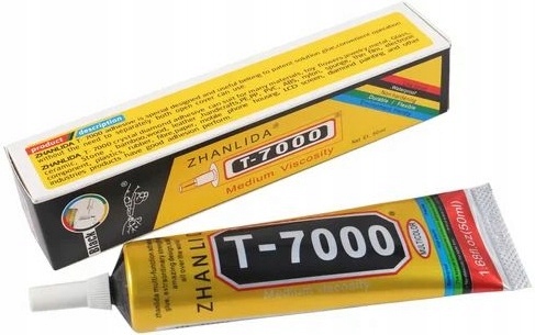 KLEJ T7000 NAPRAWA DOTYK SZYBKA LCD EKRAN RAMKA 50ml CZARNY ŻYWICA