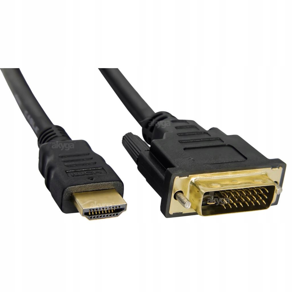 Kabel Akyga AK-AV AK-AV-11 DVI-D M - HDMI M; 1,8m - obrazek 3