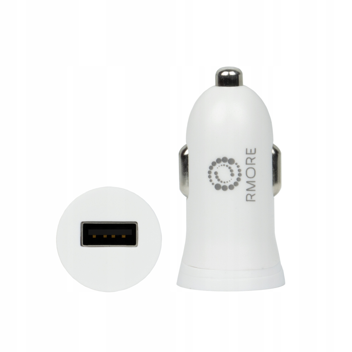 UNIWERSALNA BIAŁA ŁADOWARKA SAMOCHODOWA USB / 1A